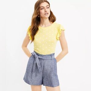 Ann Taylor LOFT Paperbag Shorts in Chambray M